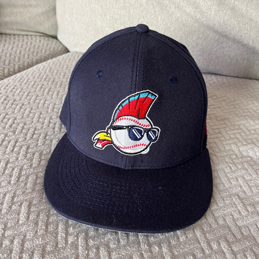 Navy Fish Logo Baseball Cap